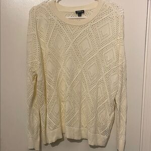 Torrid Ivory Diamond Knit Sweater